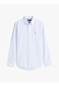 Camisa Celeste De Popelín De Corte Regular Tommy Hilfiger de Tommy Hilfiger