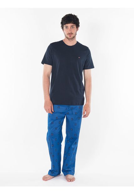 Conjunto De Pijama Azul Para Hombre Tommy Hilfiger