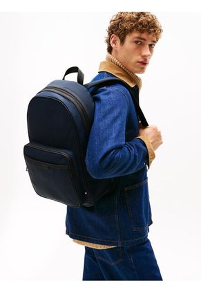 Morral Azul Tonal Con Logo Metálico Tommy Hilfiger