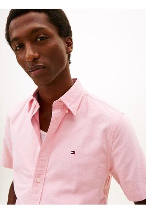 Camisa Roja Heritage De Manga Corta Tommy Hilfiger