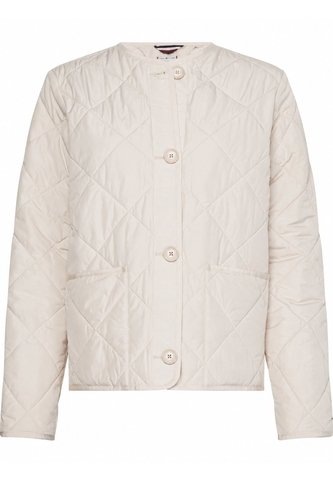 Chaqueta Acolchada Corta Sin Cuello Mujer Blanco Tommy Hilfiger Tommy Hilfiger