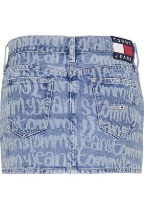 Mini Falda Con Estampado De Logotipo Mujer Azul Tommy Jeans
