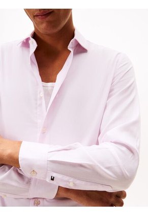 Camisa Rosada De Tejido Dobby Tommy Hilfiger