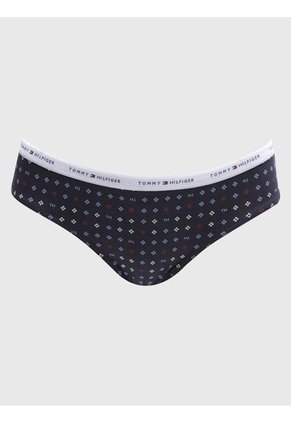 Pantie Tipo Hipster Azul Con Estampado Tommy Hilfiger