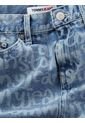 Mini Falda Con Estampado De Logotipo Mujer Azul Tommy Jeans de Tommy Hilfiger