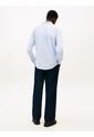 Camisa Celeste Slim Flex Con Textura Dobby Tommy Hilfiger de Tommy Hilfiger