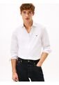 Camisa Blanca Slim Flex Con Textura Dobby Tommy Hilfiger de Tommy Hilfiger