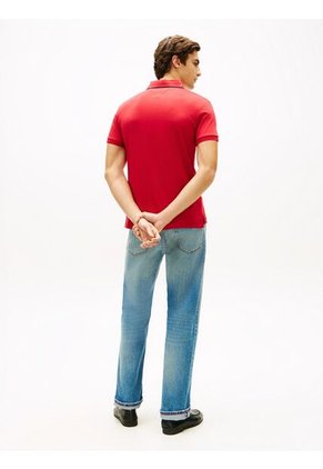 Polo Rojo Slim Con Acabado Tipped Tommy Hilfiger