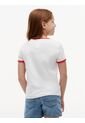 Camiseta Blanca Ringer Con Logo Ondeante Tommy Hilfiger de Tommy Hilfiger
