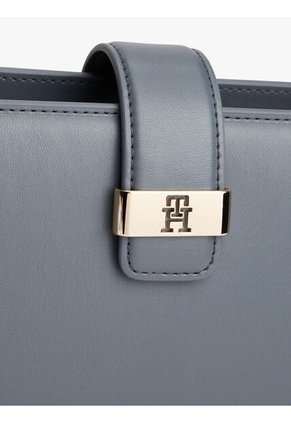 Bolso Gris Satchel Con Monograma TH Tommy Hilfiger