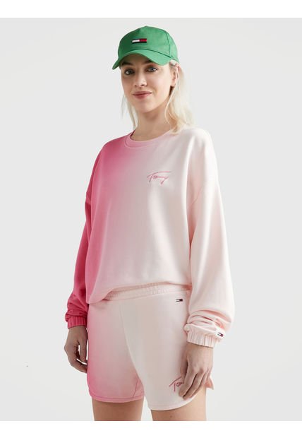 Saco Signature Holgada Con Efecto Degradé Mujer Rosa Tommy Jeans