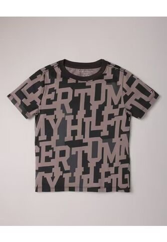 Camiseta Negra Con Diseño De Estampado TH Tommy Hilfiger Tommy Hilfiger