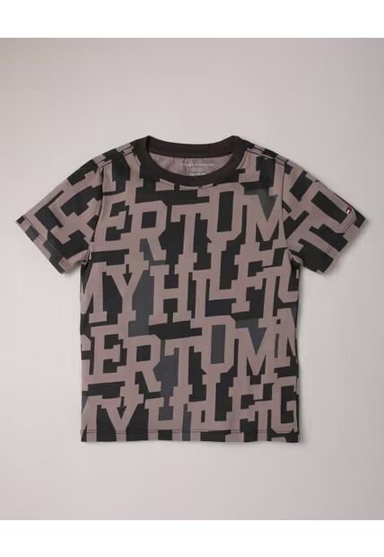 Camiseta Negra Con Diseño De Estampado TH Tommy Hilfiger