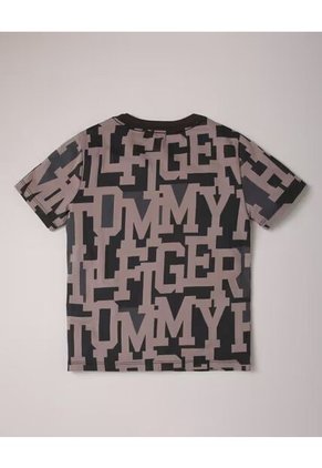 Camiseta Negra Con Diseño De Estampado TH Tommy Hilfiger