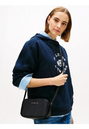 Bolso Negro Bolso Cruzado Con Logo Metalizado Tommy Hilfiger