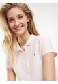 Polo Rosada Slim Fit Para Mujer de Tommy Hilfiger