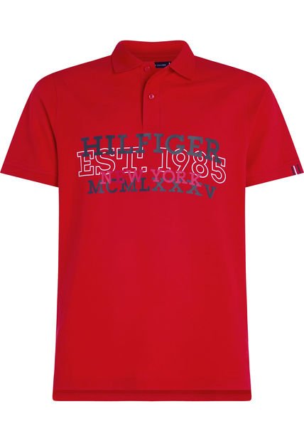 Polo rojo tommy hilfiger deals