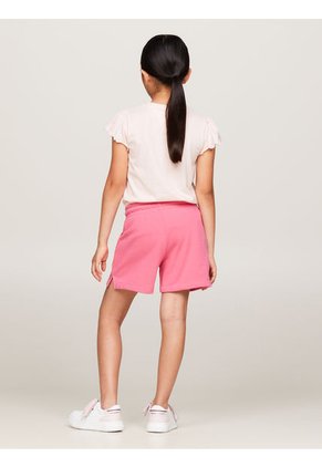 Shorts Rosados Ajustables Amplios Para Niña Tommy Hilfiger