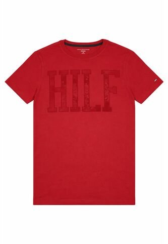 Camiseta Roja Manga Corta Con Logo Gráfico Tommy Hilfiger Tommy Hilfiger