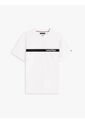 Camiseta Blanca Con Diseño De Rayas Gráfica En El Pecho Tommy Hilfiger de Tommy Hilfiger