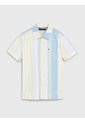 Camisa De Manga Corta Con Rayas Color Block Niño Blanco Tommy Hilfiger de Tommy Hilfiger