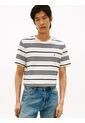 Camiseta Azul De Punto Interlock Con Logo Tommy Hilfiger de Tommy Hilfiger