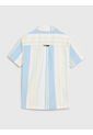Camisa De Manga Corta Con Rayas Color Block Niño Blanco Tommy Hilfiger de Tommy Hilfiger