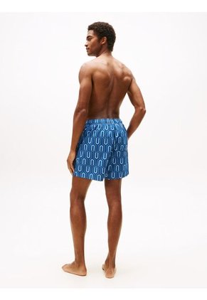 Traje Azul De Baño Corto De Medio Largo Con Estampado Tommy Hilfiger