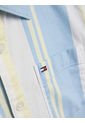 Camisa De Manga Corta Con Rayas Color Block Niño Blanco Tommy Hilfiger de Tommy Hilfiger