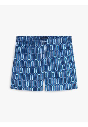 Traje Azul De Baño Corto De Medio Largo Con Estampado Tommy Hilfiger