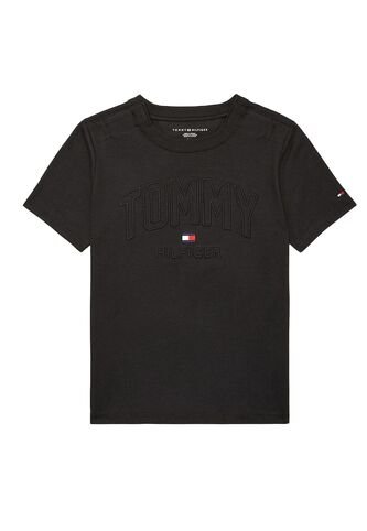 Camiseta Negra Manga Corta Con Logo Gráfico Tommy Hilfiger Tommy Hilfiger