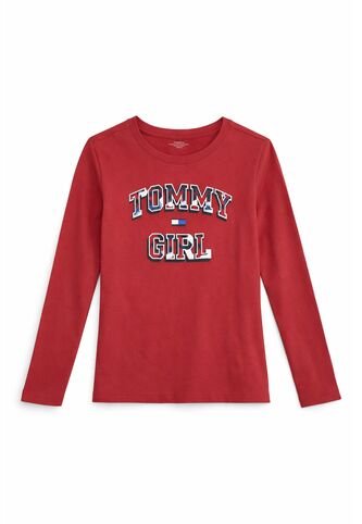 Camiseta Rosada Manga Larga Con Logo Floral Gráfico Tommy Hilfiger Tommy Hilfiger