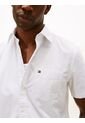 Camisa Blanca De Popelín Flex Estampada De Corte Regular Tommy Hilfiger de Tommy Hilfiger