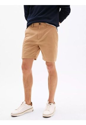 Bermudas Beige De 7 Con Logo Tommy Hilfiger