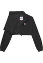 Chaqueta Cropped Mujer Negro Tommy Jeans de Tommy Hilfiger