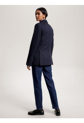 Americana Con Monograma Th Estilo Sello Mujer Azul Tommy Hilfiger