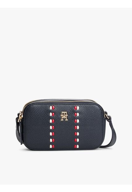 Bolso Azul Cruzado Con Cinta Distintiva Tommy Hilfiger