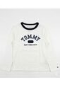 Camiseta Blanca Manga Larga Con Logo Tommy Hilfiger de Tommy Hilfiger