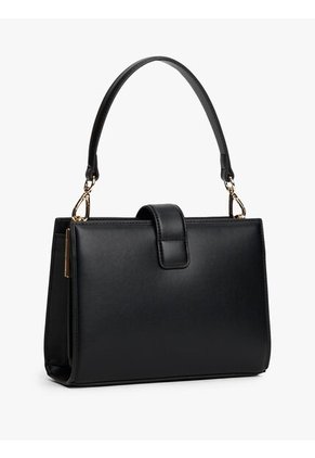 Bolso Negro Satchel Con Monograma TH Tommy Hilfiger