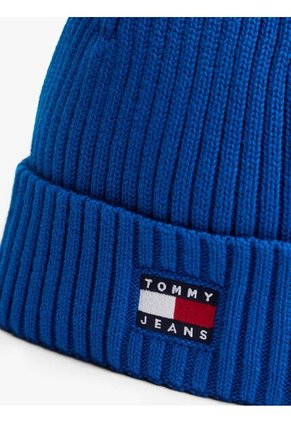 Gorro Celeste Heritage De Punto Canal Con Logo Tommy Hilfiger