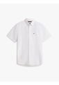 Camisa Blanca De Popelín Flex Estampada De Corte Regular Tommy Hilfiger de Tommy Hilfiger