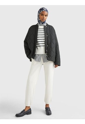 Chaqueta Negra Bomber Acolchada Para Mujer Tommy Hilfiger