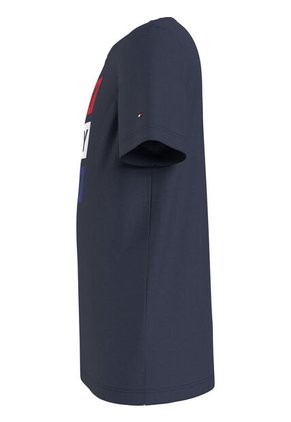 Camiseta Azul Con Logo Gráfico Estampado En El Pecho Tommy Hilfiger