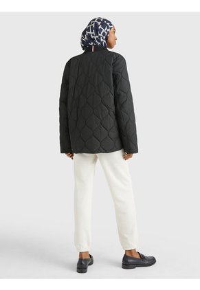 Chaqueta Negra Bomber Acolchada Para Mujer Tommy Hilfiger