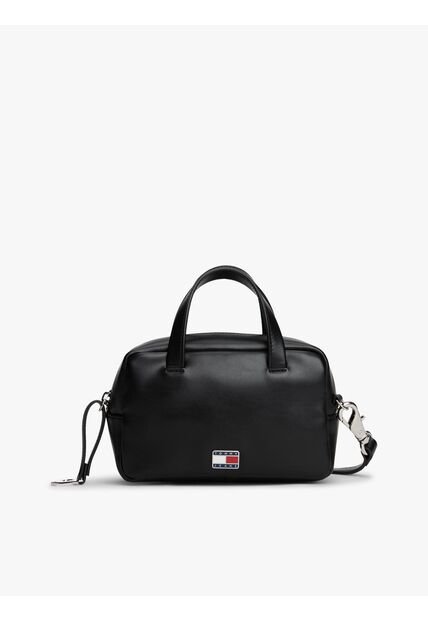 Bolso Negro Cruzado Con Logo Tommy Hilfiger