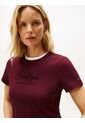 Camiseta Roja De Cuello Redondo Con Logo Bordado Tommy Hilfiger de Tommy Hilfiger