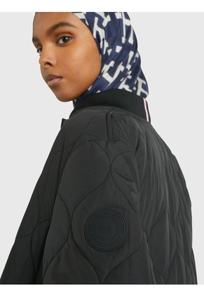 Chaqueta Negra Bomber Acolchada Para Mujer Tommy Hilfiger