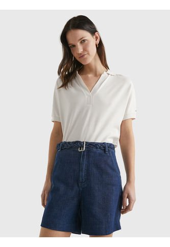 Polo Beige De Corte Amplio Para Mujer Tommy Hilfiger Tommy Hilfiger