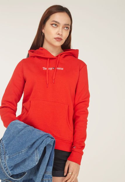Hoodie Rojo-Blanco Tommy Jeans