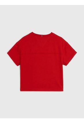 Camiseta Con Logo Universitario Niña Rojo Tommy Hilfiger